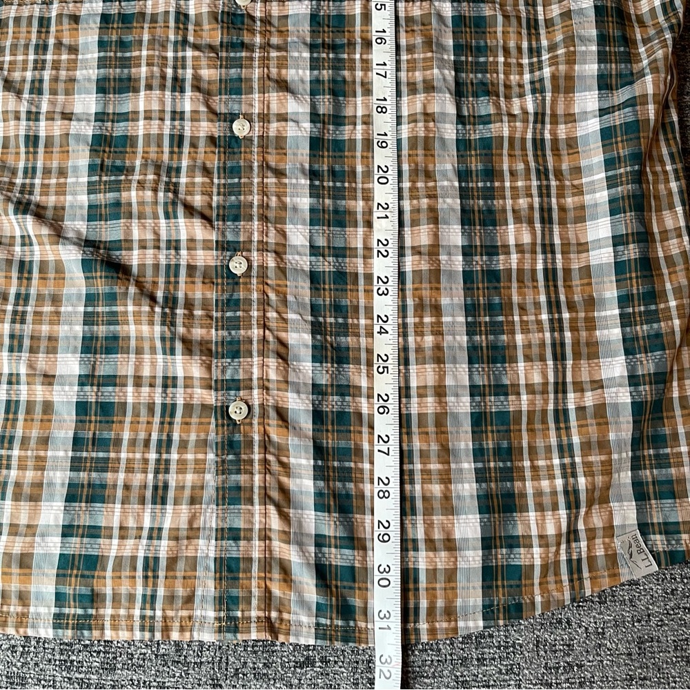 L.L. Bean Size XL Mens Short-sleeve Plaid Shirt Button-down - Picture 7 of 11